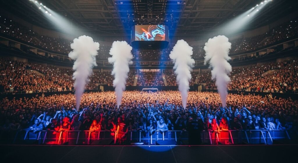 Concert crowd background from stage image 2