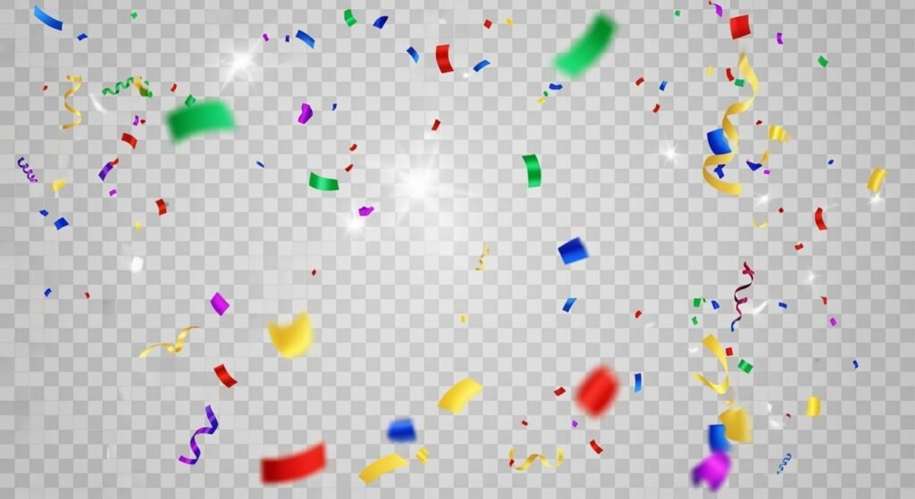 Confetti transparent background image