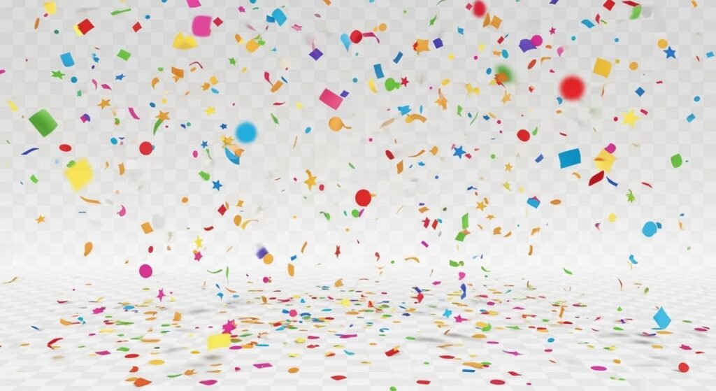 Confetti transparent background image 4