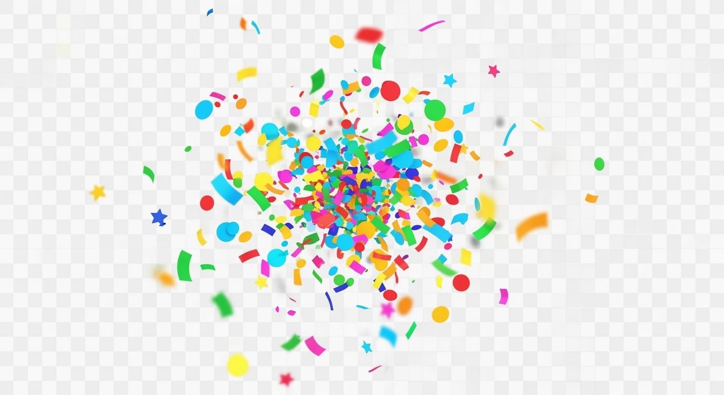 Confetti with transparent background image 2