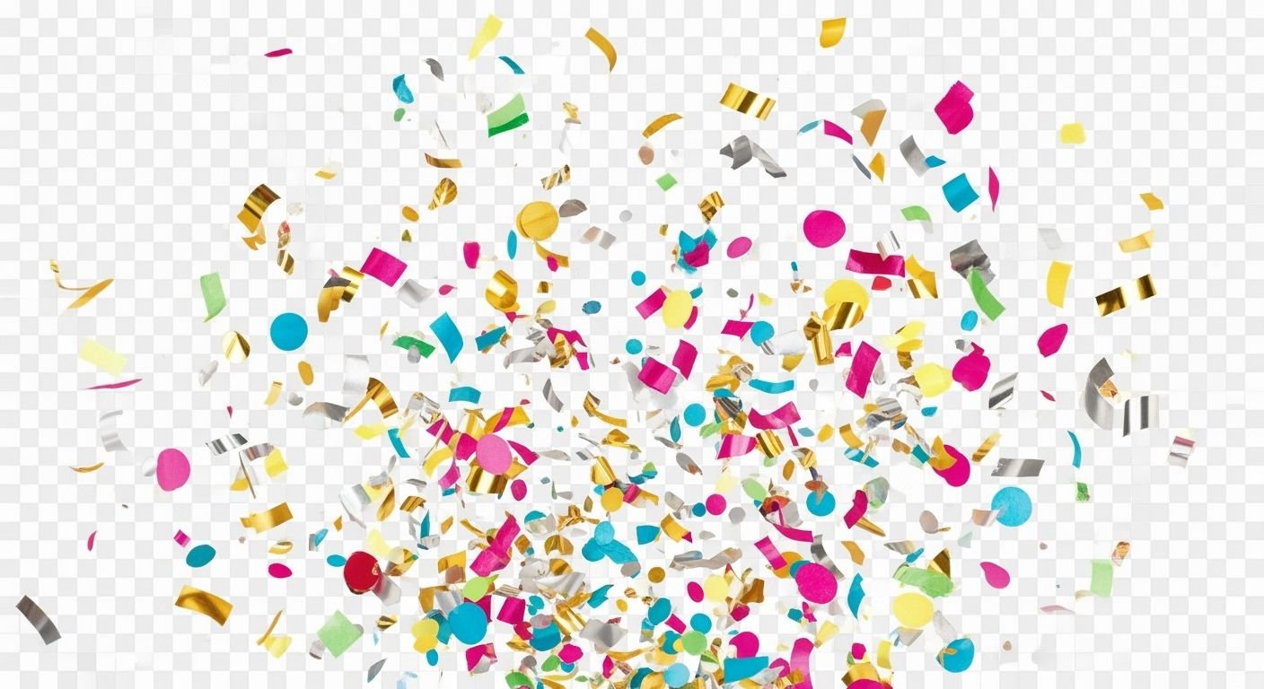 Confetti with transparent background image 3