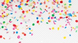 Confetti with transparent background image