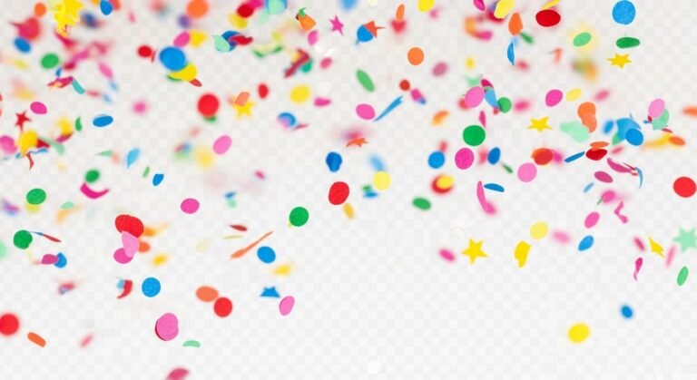 Confetti with transparent background image