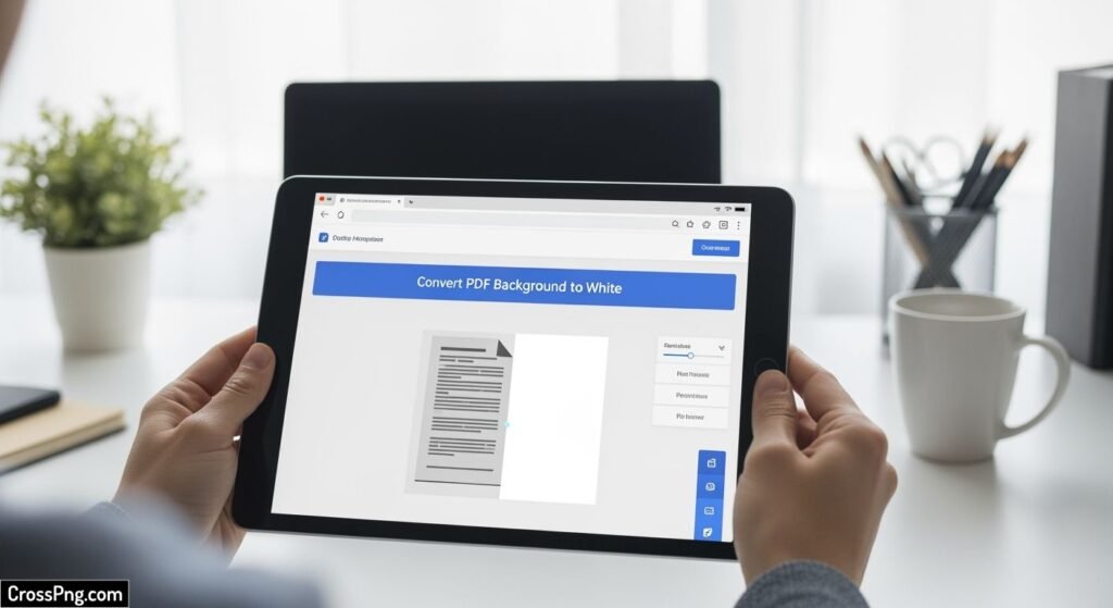 Convert pdf background to white online image