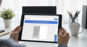 Convert pdf background to white online image