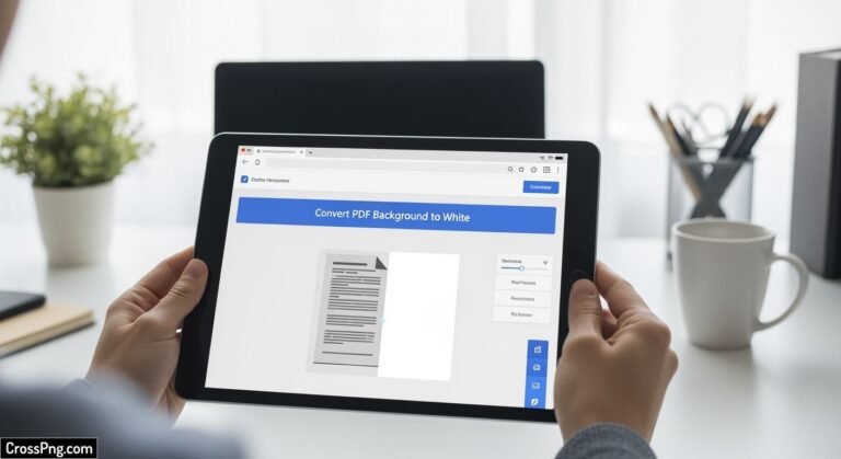 Convert pdf background to white online image