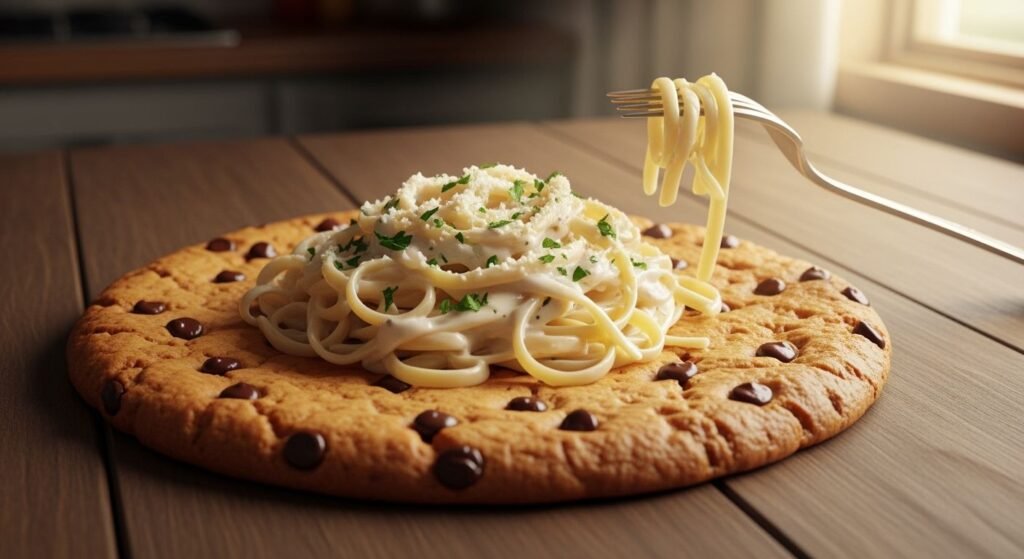 Cookie and fettuccine alfredo image 4