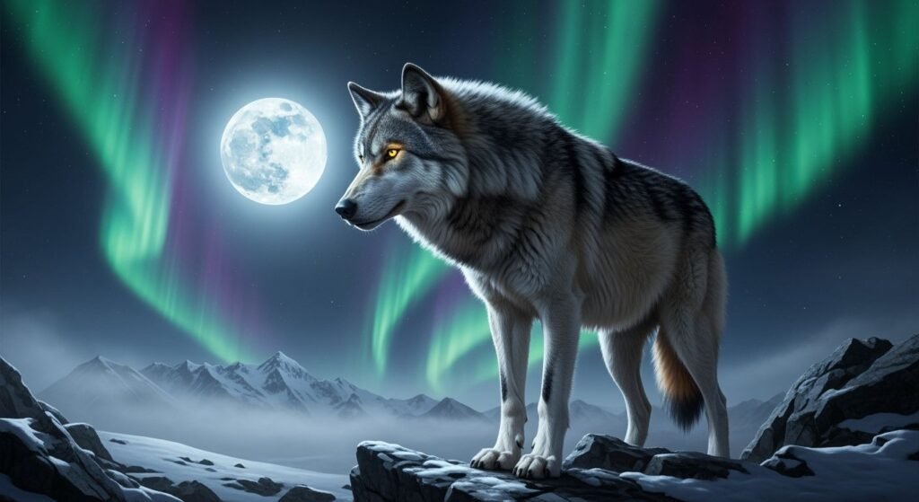 Cool wolf background image