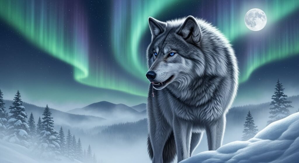 Cool wolf background image 4