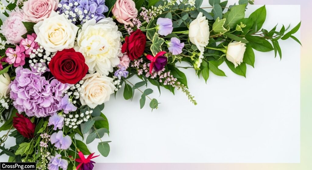 Corner flower background image