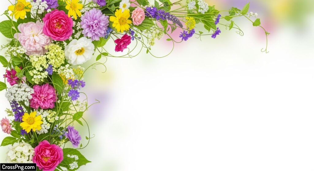 Corner flower background image