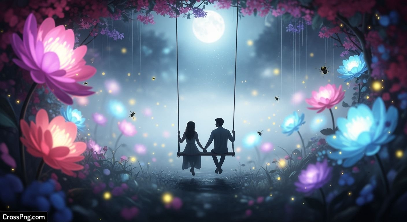 Couple photo editing background image