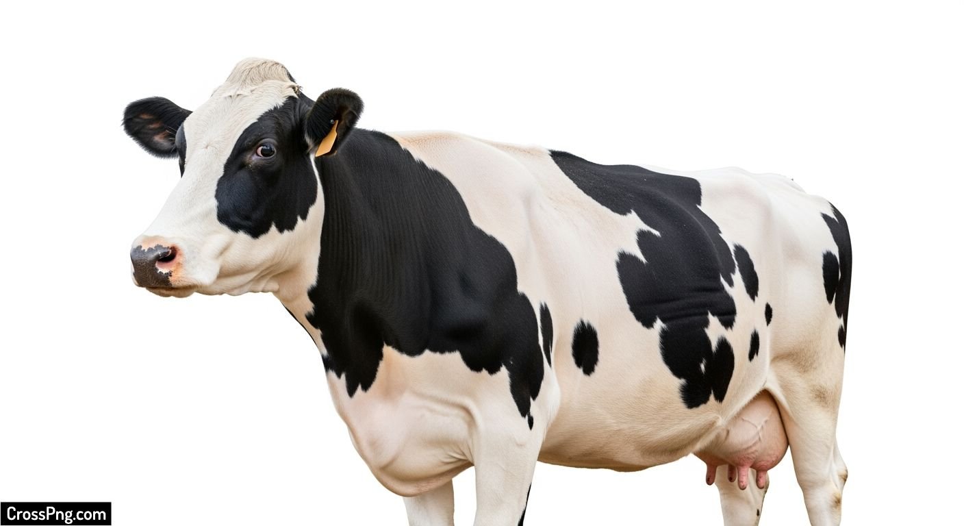 Cow white background image
