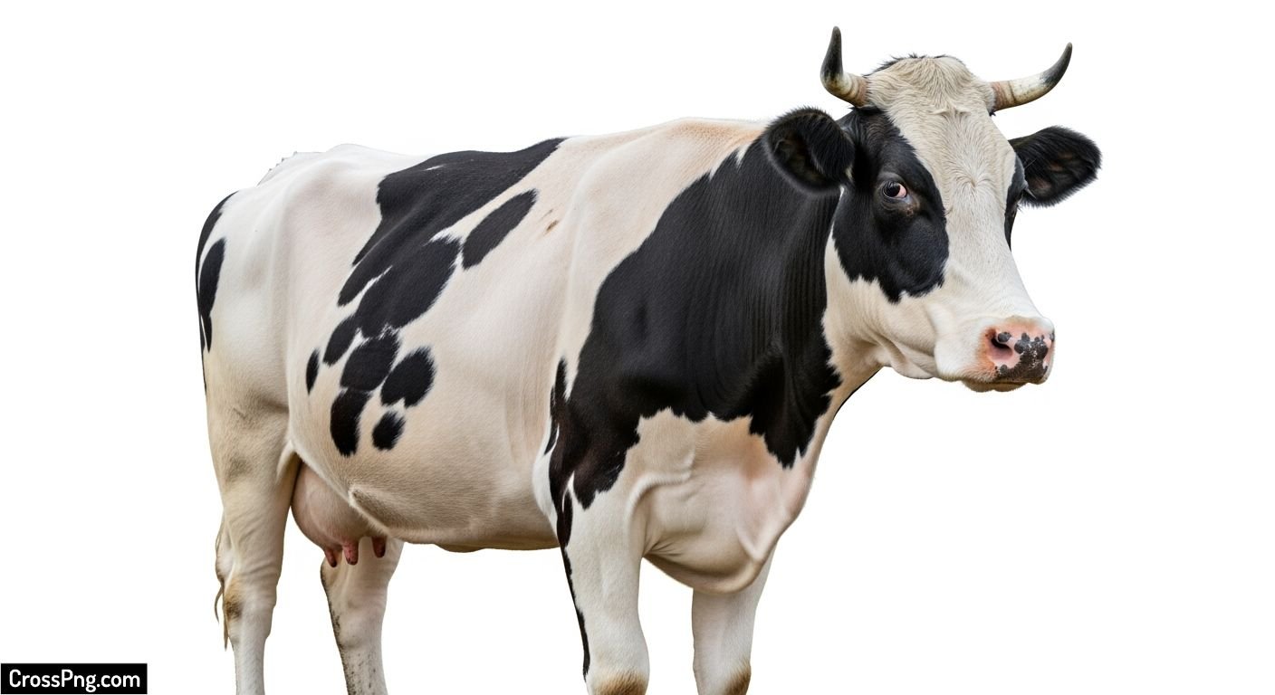Cow white background image