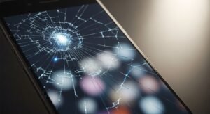 Cracked screen iphone background image 3