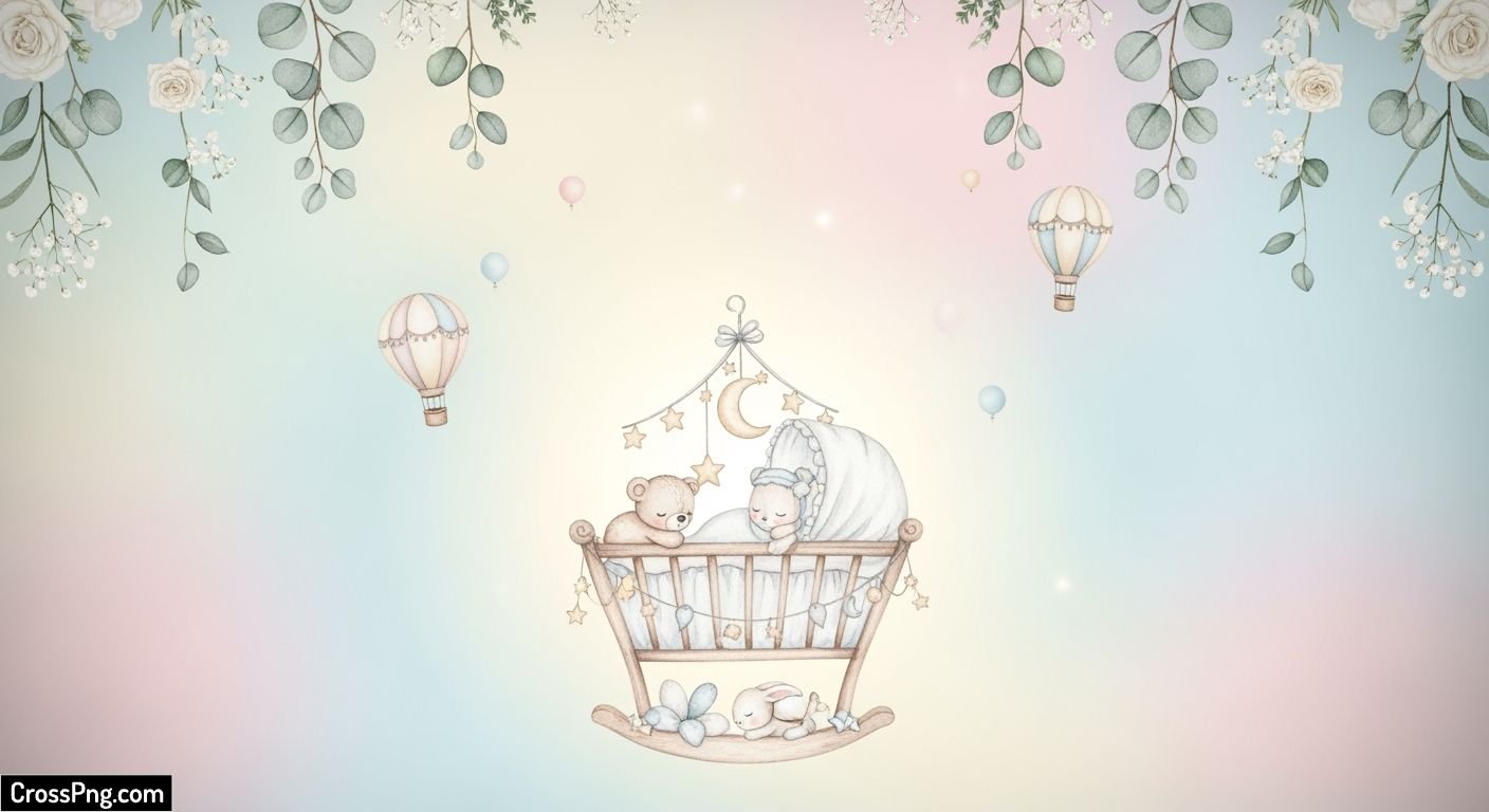 Cradle ceremony invitation background image