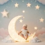 Creative baby photoshoot background image