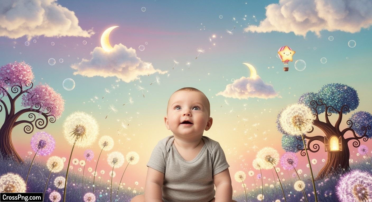 Creative baby photoshoot background image 2