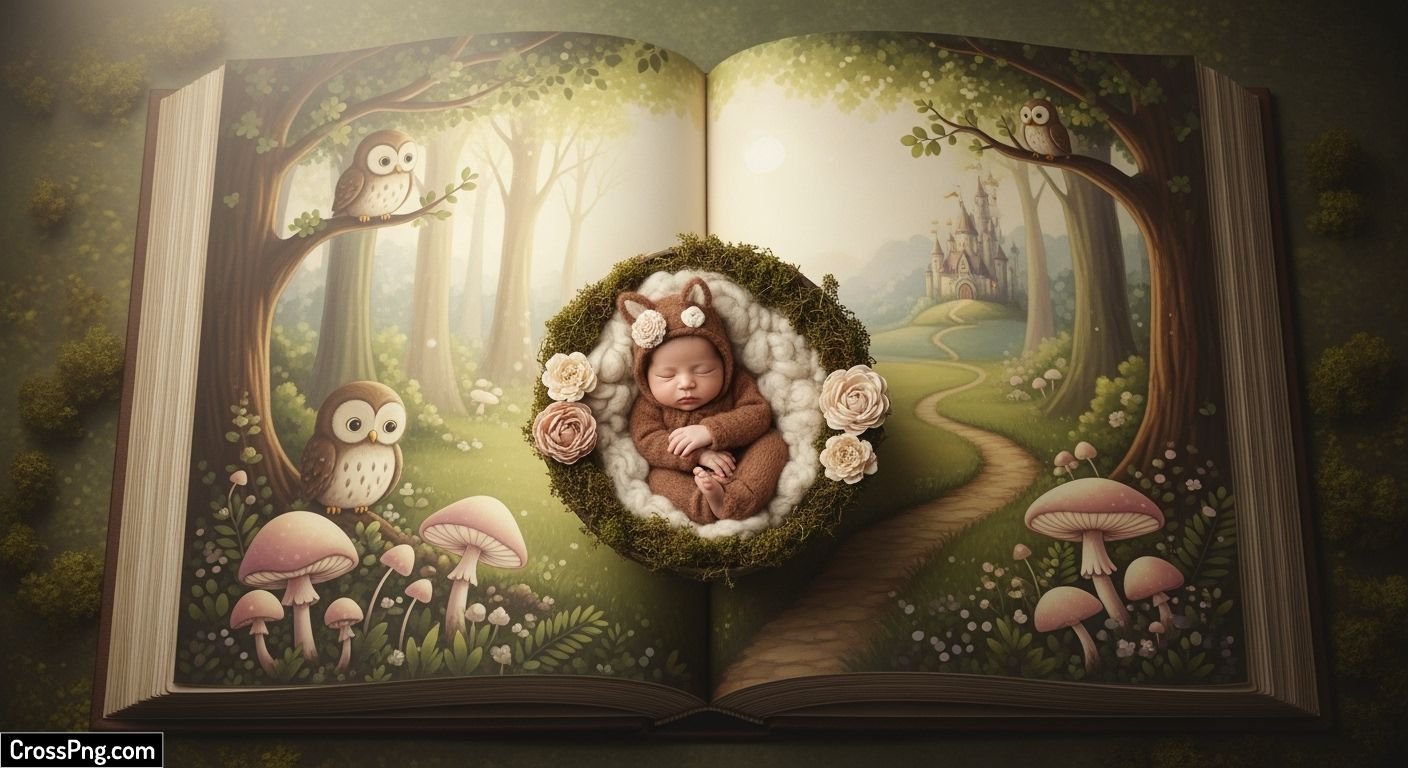 Creative baby photoshoot background image 3
