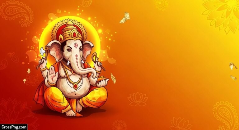 Creative ganpati invitation card background image
