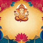 Creative ganpati invitation card background image