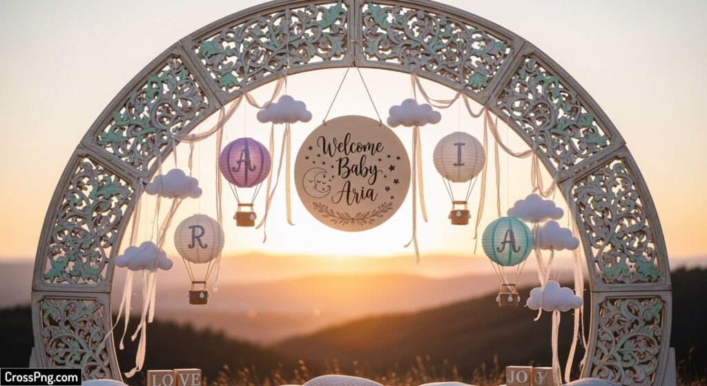 Creative naming ceremony background image 2