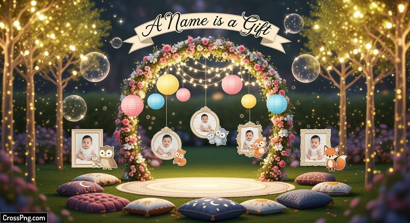 Creative naming ceremony background image 3