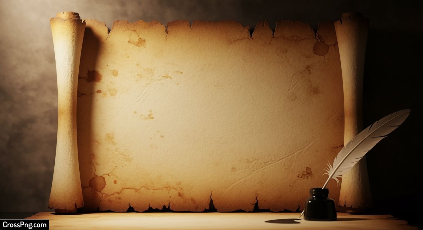 Creative scroll paper background image