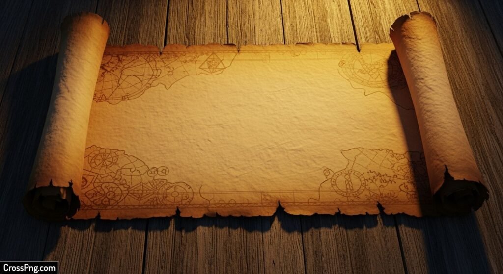 Creative scroll paper background image