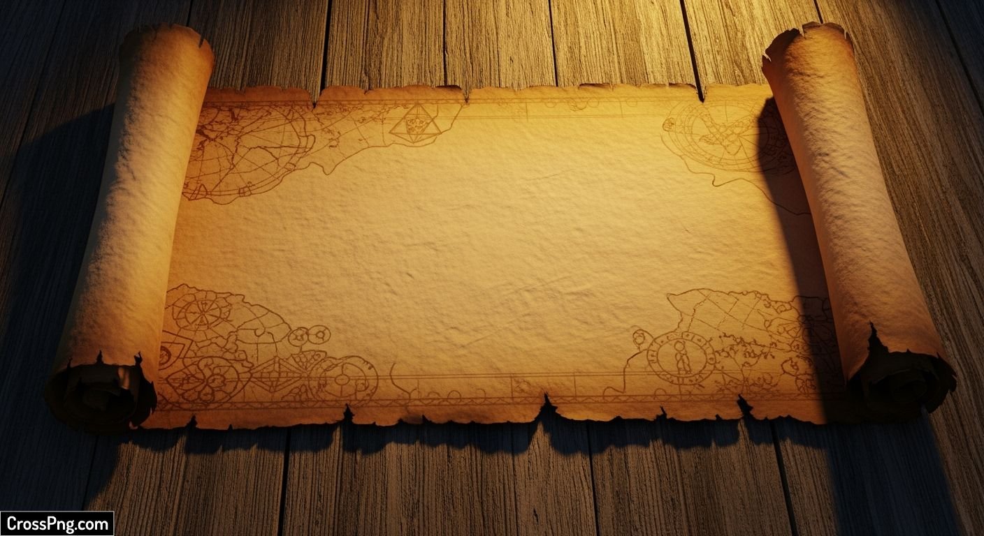 Creative scroll paper background image