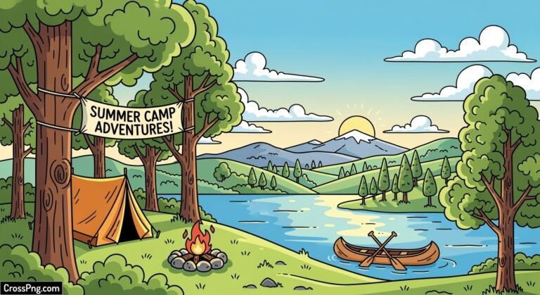 Creative summer camp background image 3
