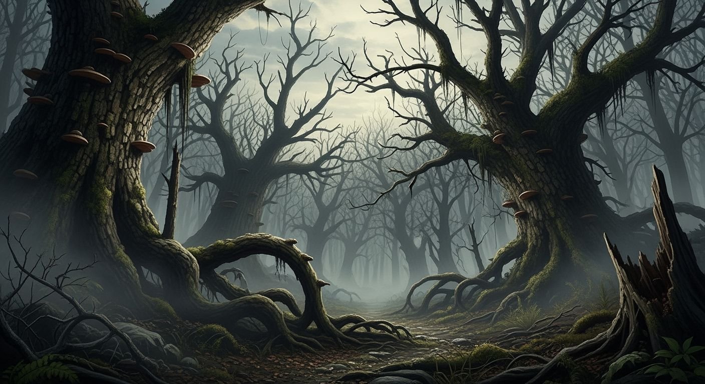 Creepy forest background image 2