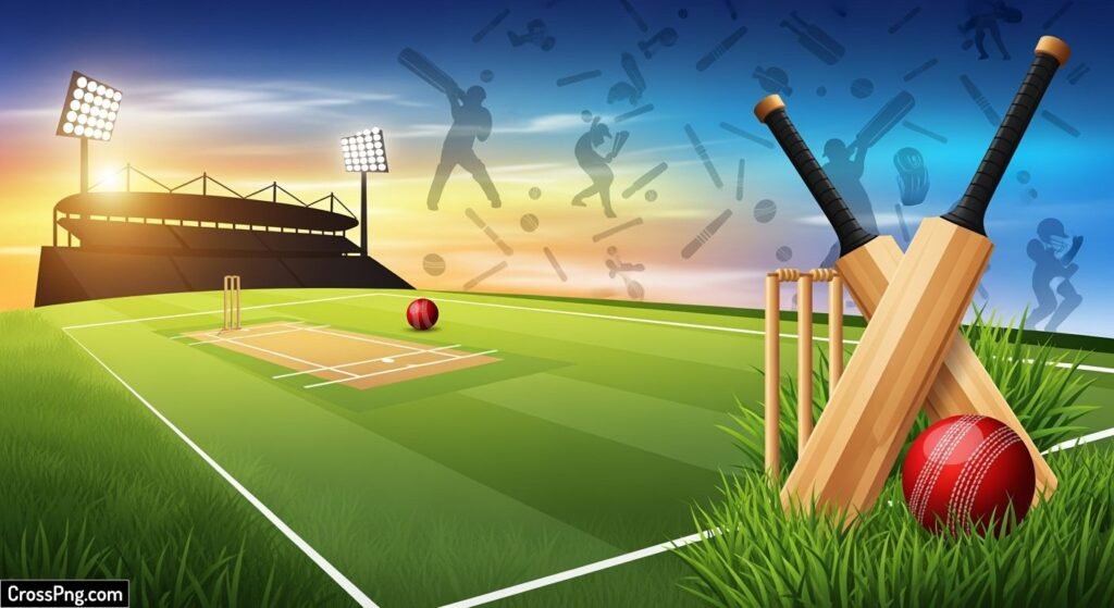 Cricket invitation card background image 3