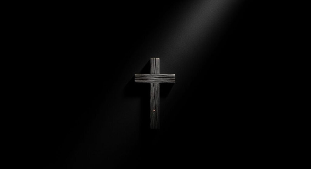 Cross black background image