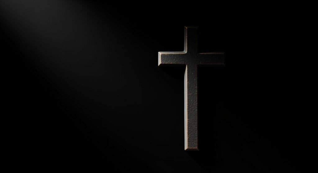 Cross black background image 2