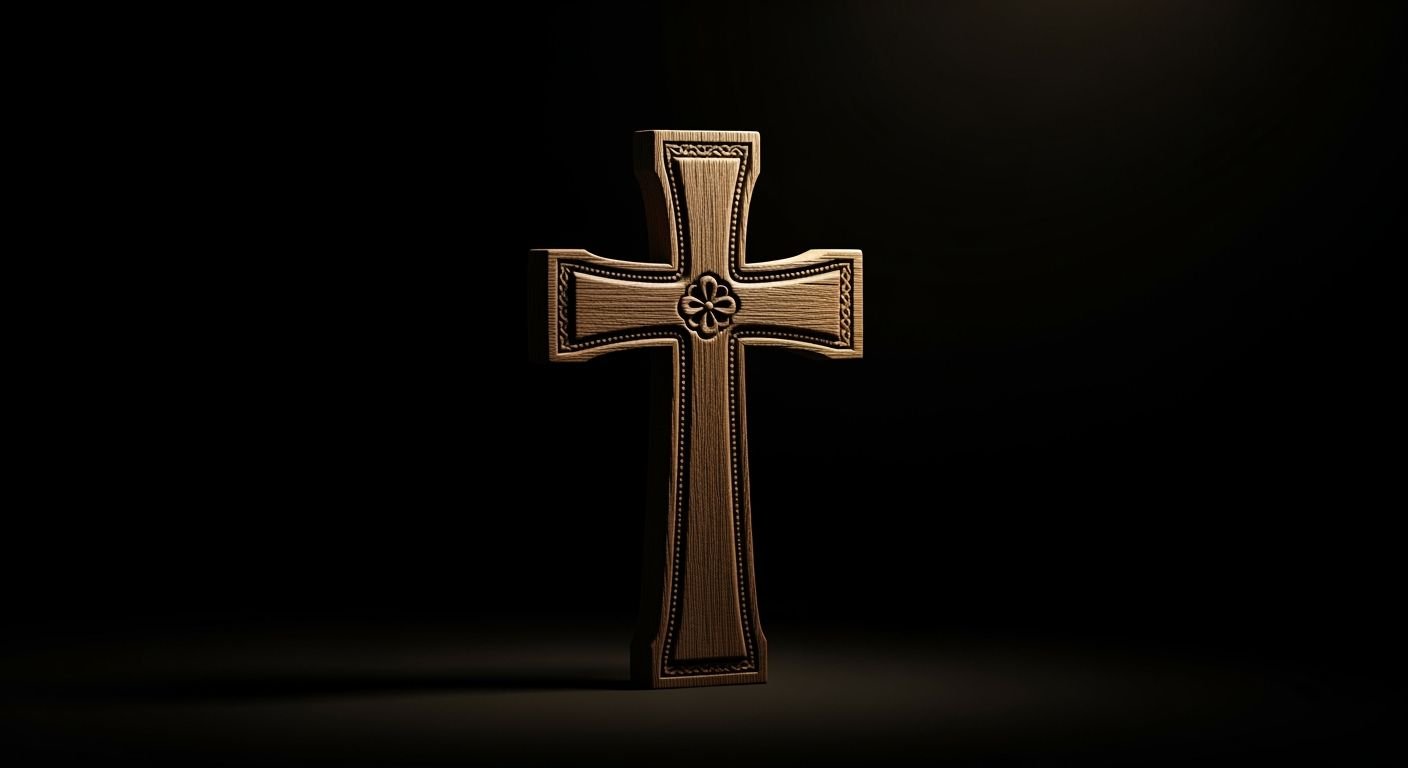 Cross black background image 4