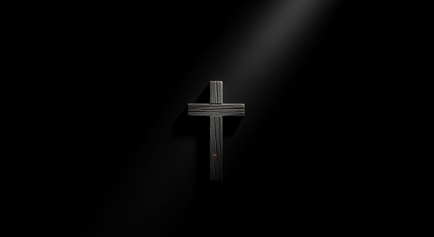 Cross black background image