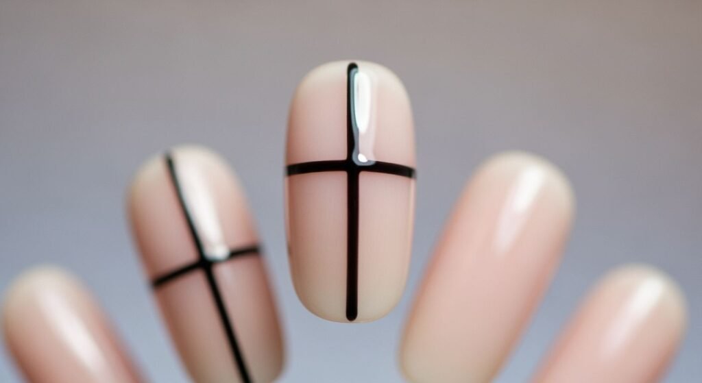 Cross nail graphic with blank image 2
