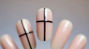 Cross nail graphic with blank image 2