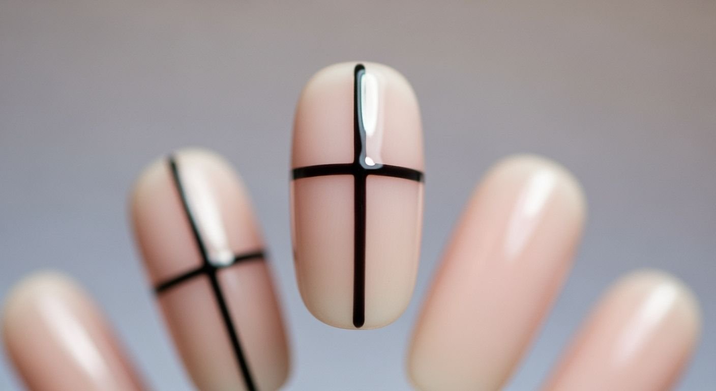 Cross nail graphic with blank image 2