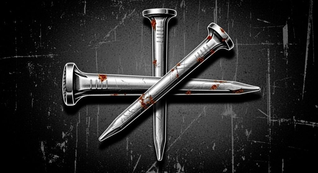 Cross nail graphic with blank image 3