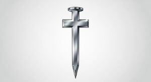 Cross nail graphic with blank image