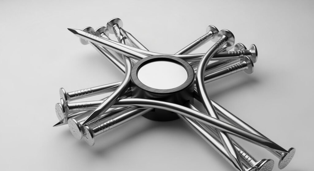 Cross nail graphic with blank image 4