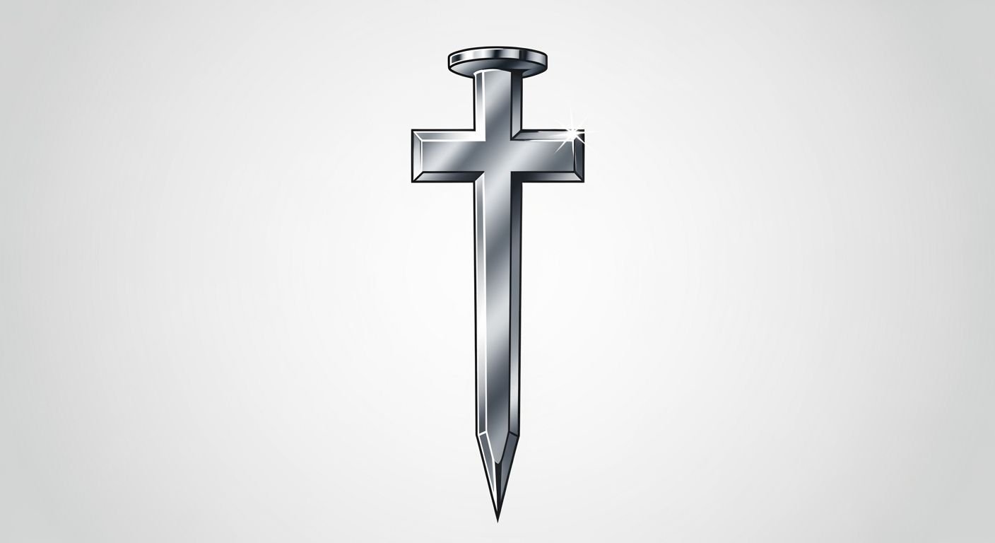 Cross nail graphic with blank image