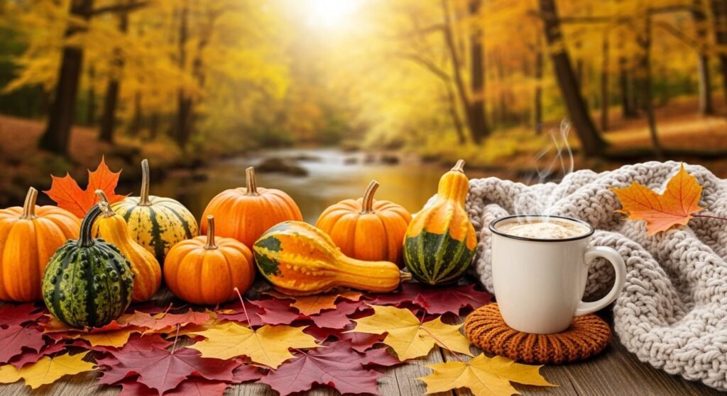 Cute autumn background image 4