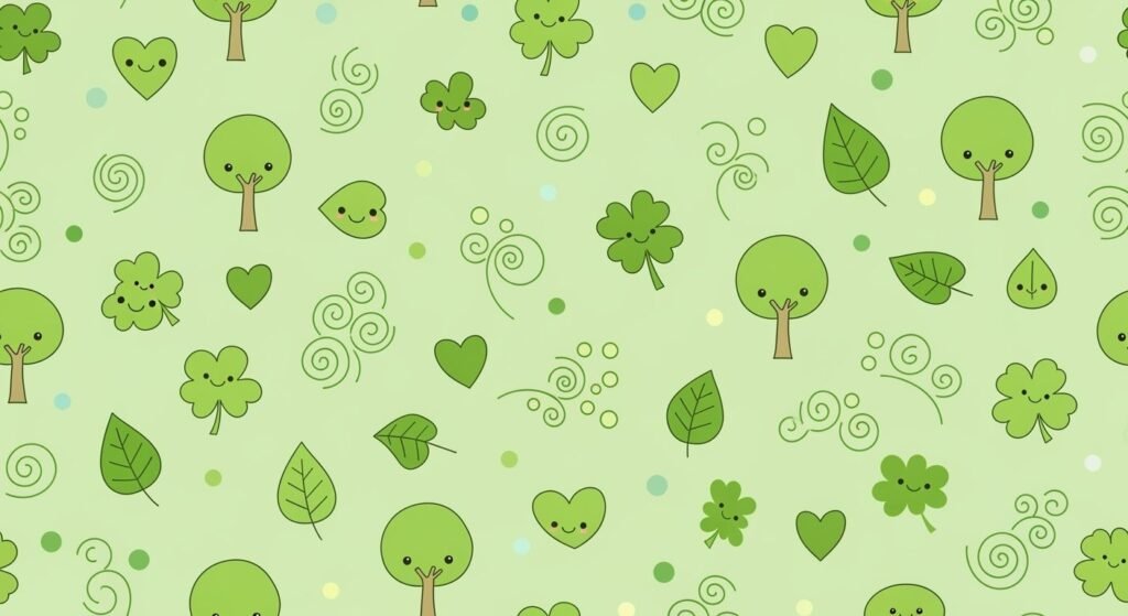 Cute background green image 2