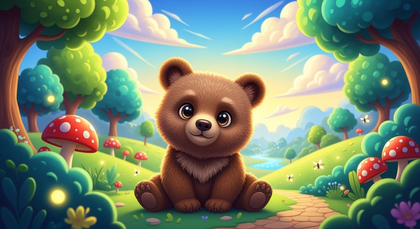 Cute bear background image 4