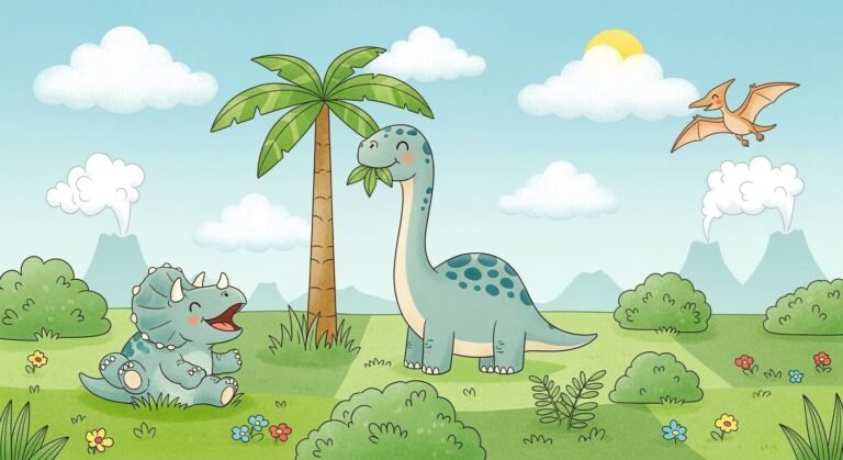 Cute dinosaur background image 4
