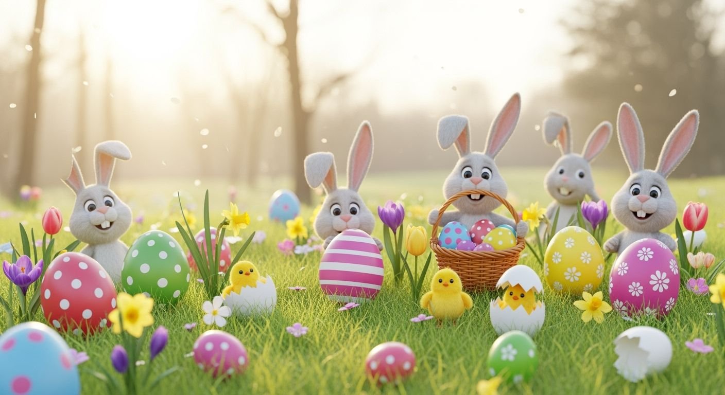 Cute easter background image 2