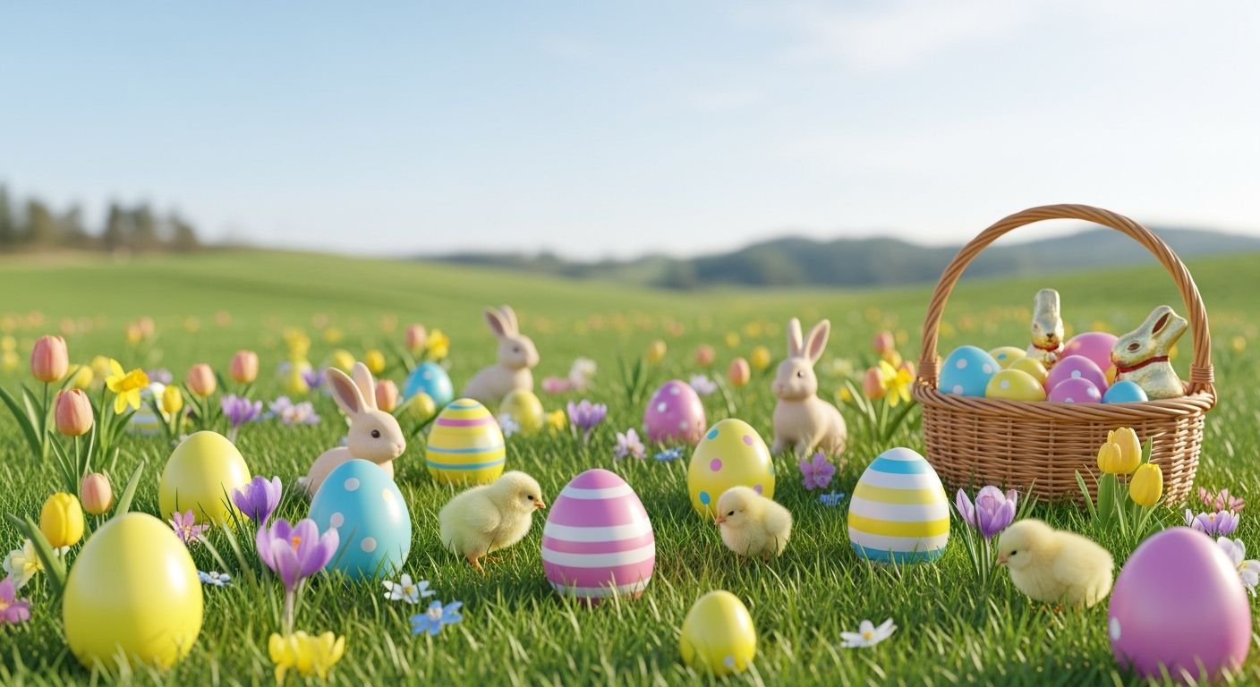 Cute easter background image 3
